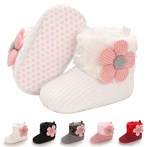 Image of E-FAK Baby Boy Girl Boots Newborn Shoes Winter Snow Bowknot Anti-Slip Soft Sole Warm Infant Toddler Prewalker Booties