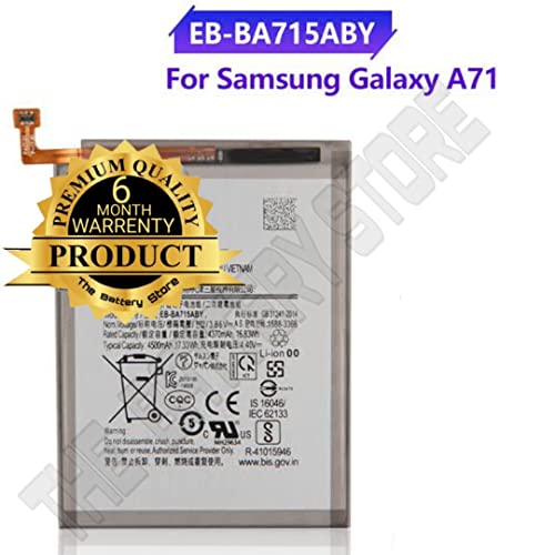 Image of THE BATTERY STORE Orignal EB-BA715ABY Battery Compatible Samsung A71 / SM-A7160 Battery with 6 Month warrenty and high capicity baattery Backup(for Samsung A71)
