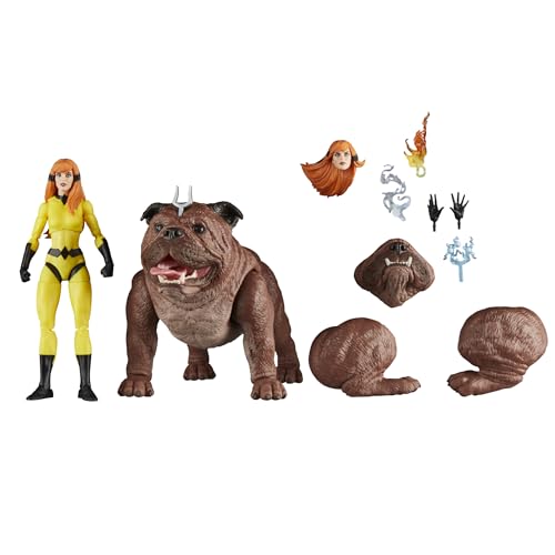 Marvel Legends Series Crystal and Lockjaw, Deluxe Comics Collectible 6-Inch Action Figures