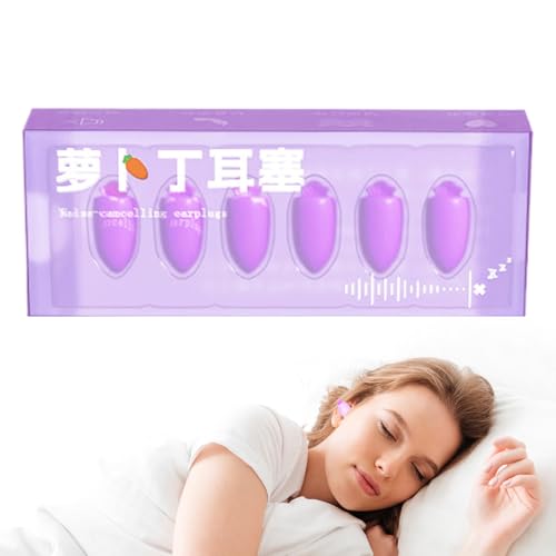 XIAOXIAOYU - Tapones para el sueño (6 unidades, tapones para los oídos de espuma reutilizables, antirubios, reutilizables, impermeables, bloqueo de sonido cómodos, unisex para música fuerte