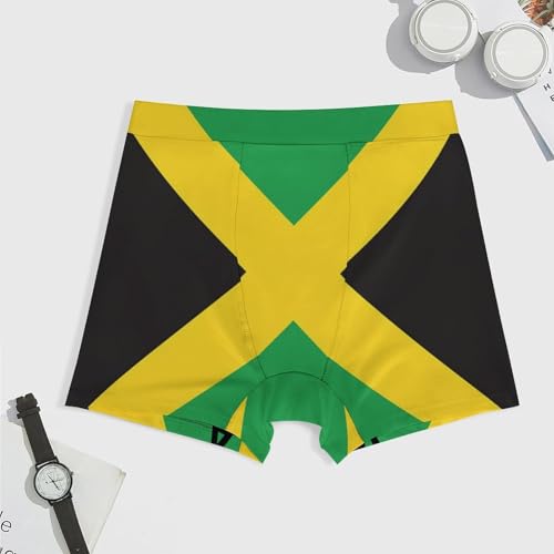 Jamaican Flag Jamaica Men's Boxer Briefs Stretch Waistband Breathable Underwear3