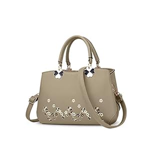 NICOLE&DORIS Vrouwen Bloemen Top Handvat Handtassen Schoudertas Crossbody Tas Dames Satchel PU Leer
