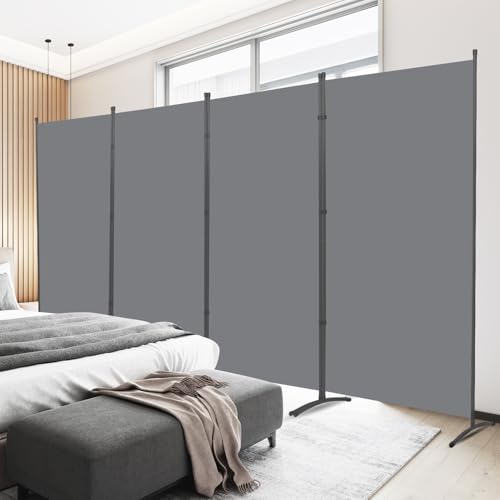 Room Divider 6FT Folding Privacy Screens, 4 Panel Partition Room Dividers
