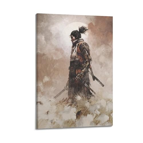 FOWNJCIA Sekiro Shadows Die Twice - Póster de videojuegos Shinobi, pintura decorativa, lienzo, póster de pared e imagen artística moderna para decoración de dormitorio familiar, 30 x 45 cm