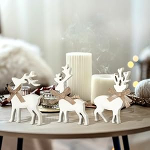 Redbaker 3 Pcs Reindeer Table Decor Reindeer Tabletop Block Sign Rustic Farmhouse Wooden Centerpieces for Christmas Xmas Winter Home Office Shelf Desk Tiered Tray Decor Redbaker 3 Pcs Reindeer Table Decor Reindeer Tabletop Block Sign Rustic Farmhouse Wooden Centerpieces for Christmas Xmas Winter Home Office Shelf Desk Tiered Tray Decor