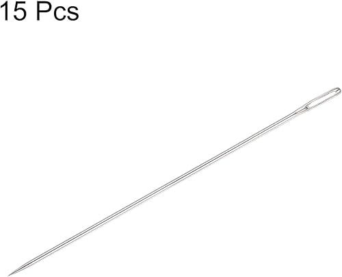 Miniatura 3 de HARFINGTON Agujas de rebordear 0.063 in de diámetro, agujas de coser rectas largas de acero inoxidable, agujas de coser de 4 pulgadas
