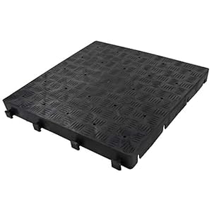 Easy Floor Luifelvloer – werkplaatsvloer – kunststof vloerpanelen – kampeervloer – tentvloer – 50x50x5 cm, industrievloer, garagevloer