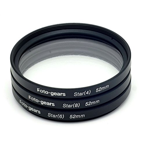 52mm Star-Effect Cross Filter Starburst Twinkle Effect Tiffen Filters 4 6 8 Point Set for Canon Nikon