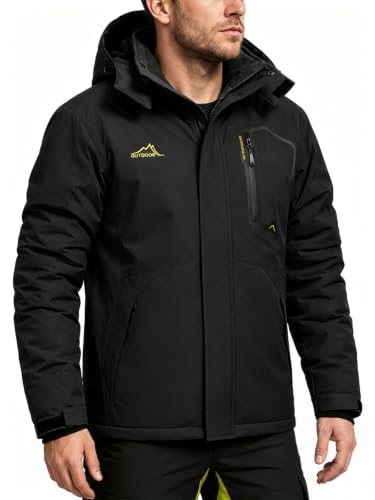 Image of INVACHI Men’s winter coats Waterproof Fleece Lined Ski Jacket with Hood