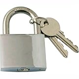  Takestop® - Candado blindado de arco de acero inoxidable, tamaño: 60 mm + 2 llaves - Candado náutico, ideal para uso marino