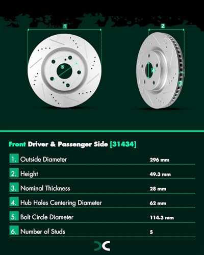 Image of SCITOO Front 11.65 inch Brake Pads and Rotors Kits Fit For Lexus ES300h 2013-2018,For Lexus ES350 2007-2018,For Toyota Avalon 2008-2018,For Toyota For Camry 2007-2017