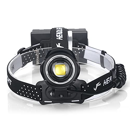 MinChen Headlamp Brightness Doubled 16-core LED Tactical Headlamp 20000lumens 3 Working Modes Zoom Adjustable Camping Hiking Headlamp USB Rechargeable Headlight Headlamp 3pc 18650 Batteries Included