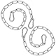 JJUNW 2 Stück Edelstahl Ketten mit Karabiner, 0.5m Kette Edelstahl Stahlkette, Metallkette Gliederkette 3mm Kettenglieder für Zauntore Käfigtore Haustiere Gartentore Vogelkäfig