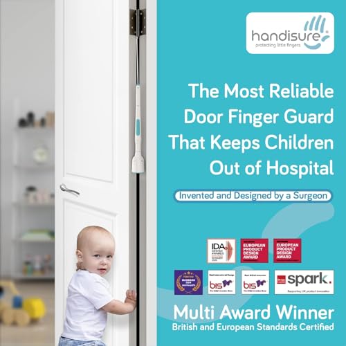 Image of 3in1 Pack Child Door Safety Door Pinch Guard. Automatic, Hinge & Lock Side Safety, Reliable, Multiple Awards & Unique, Baby Door Stopper. Easy to Install, Finger Guard for Door