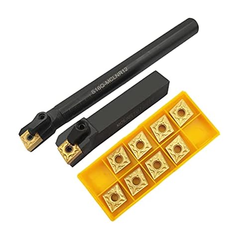 5/8 Zoll Drehmaschine Excircle Indexable Hartmetall Drehwerkzeug Halter MCLNR1616H12 + Metall Drehmaschine interne Bohrstange S16Q-MCLNR12 + indizierbare Hartmetalldreheinsätze CNMG431 (CNMG120404)… Cover