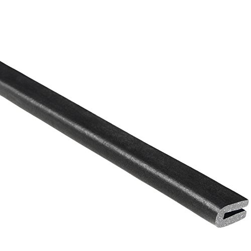 TRIM-LOK Rubber Edge Trim, Fits 1/16-Inch Edge,5/16-Inch Leg Length, 25-Foot Length, Flexible Neoprene, Pre-Glued for Easy Installation, Black Finish, Plywood, Glass, and Sheet Metal Edge Protector