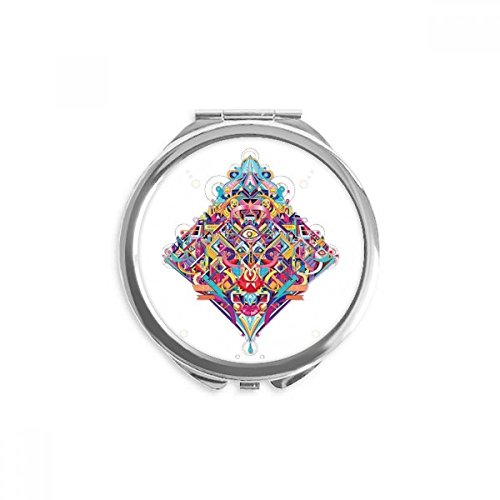 Miroir rond à motif géométrique, une idée cadeau originale pour les passionnés de maquillage