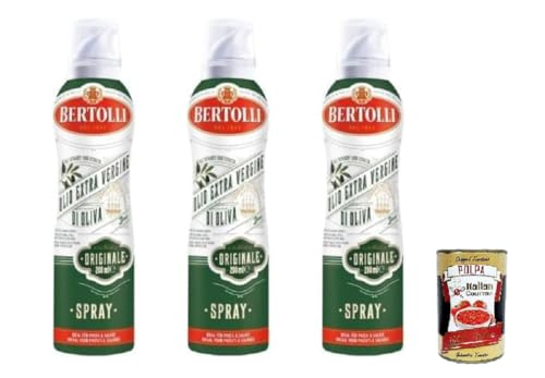 Bertolli Extra Vergines Olivenöl Spray Original, 3 x 200 ml, + Italian Gourmet polpa 400g Bertolli Extra Vergines Olivenöl Spray Original, 3 x 200 ml, + Italian Gourmet polpa 400g