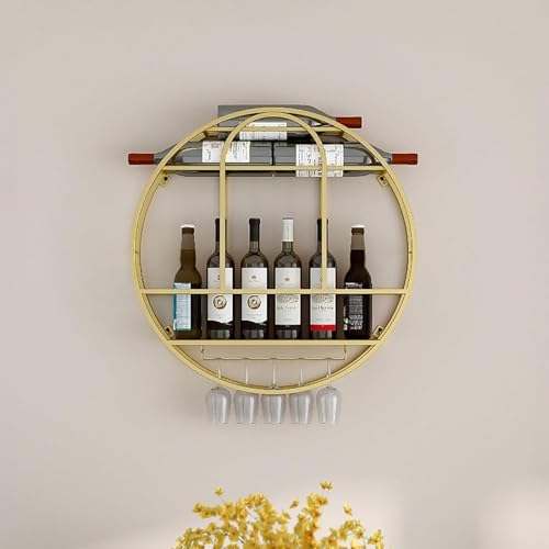 Casier à vin mural avec support verres 60x60cm pour bouteilles - 3