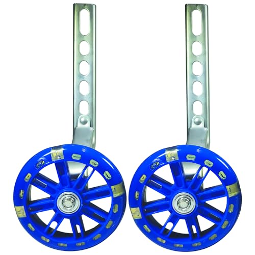 Rodinha Roda Lateral para Bicicletas Infantil Treino Regulavel 14 A 20 Reforçada Com Rolamento (AZUL