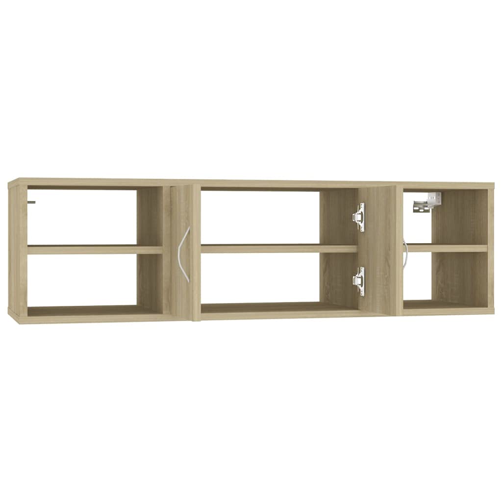 Estantería de pared de roble Sonoma, 102 x 30 x 29 cm, material de madera, estantería flotante, estantería de pared para dormitorio, salón, almacenamiento versátil