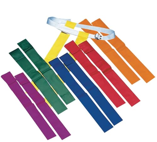 S&S Worldwide Team Flag Football Set. Enough for the Whole Team with 12 - 50 inch Long Belts and 24 Orange Flags.