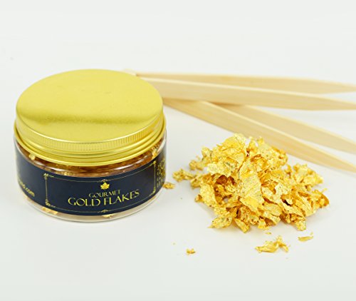Comestible 23.75 K auténtica dorado hojas (Flake) (150MG/tarro)