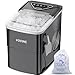 Price comparison product image Ice Maker Machine Countertop Ice Machine, Self-Cleaning Ice Maker, 9 Cubes Ready in 6 Mins, 26lbs in 24Hrs Portable Ice Cube Maker Machine for Home/Kitchen/Office/Bar, Black