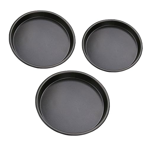 Ciieeo 3pcs Metal Baking Tray Heat Resistant Non Stick Pans for Oven for Pizza and Pancakes Easy to Clean and Store
