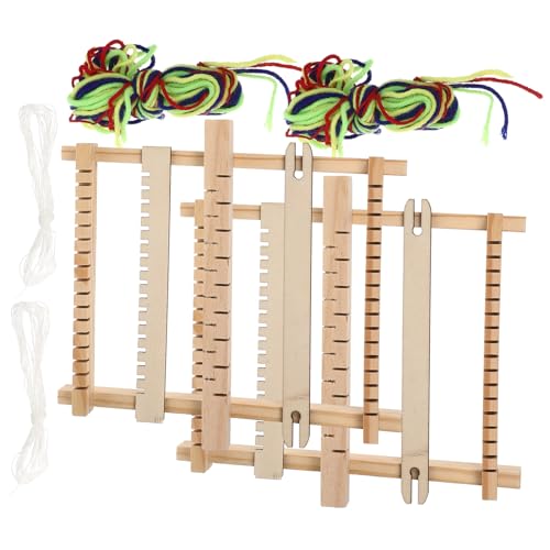 OSALADI 2 Piezas Kit Telar de Madera Pequeño para Herramienta Diy de Manual Máquina para Desarrollo y Manualidades
