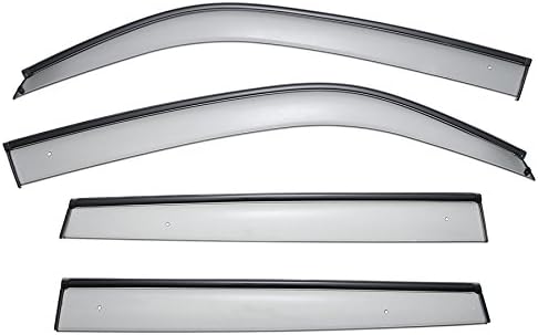 WellVisors Window Visors Wind Deflectors Compatible with Mercedes-Benz 2009-2015 GLK-Class X204 with Black Trim Rain Guards 3-847MB009