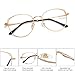 SOJOS Cat Eye Blue Light Blocking Glasses for Woman Hipster Metal Frame Womens Eyeglasses She Young SJ5027, Rose Gold Frame/Anti-Blue Light Lens