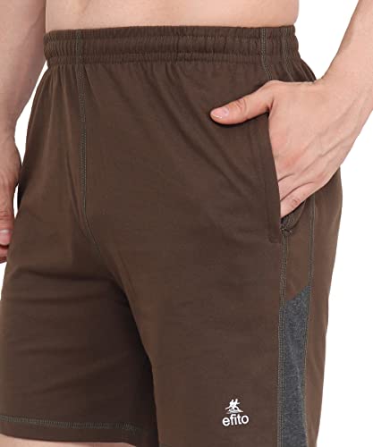 Image of Light Weight Cotton Half Pants Shorts with Pocket for Men and Boys Gym Training Daily Workout Home Wear Sports Running