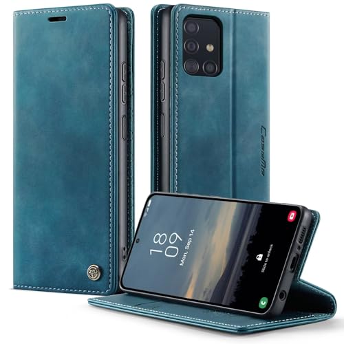 FMPCUON Cover per Samsung Galaxy A51 4G Custodia in Pelle