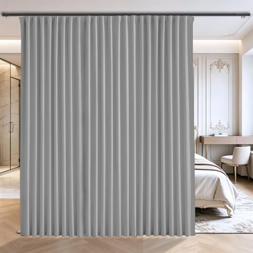 Image of Floor to Ceiling Curtains for Wall Ceiling Mount Track, 120 inchWx96 inchL, 1 Panel