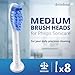 Replacement Heads - Compatible with Philips Sonicare Replacement Heads - Medium Replacement Toothbrush Head - Replaces HX6015/03 SimplyClean Toothbrush Heads - White - 8 Pcs