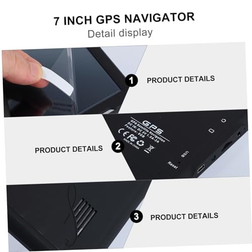 Generic 1Pc 7 Navegador Gps Para Carro Acessório Montado Em Veículo Blackl Caminhão Navegador Navega