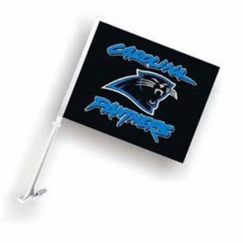 Fremont Die Carolina Panthers Car Flag (Black)