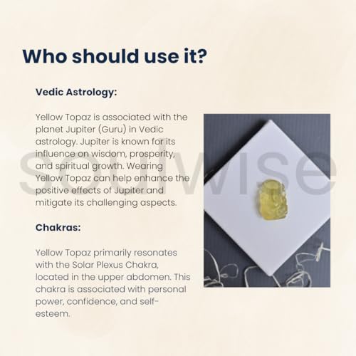 Image of SOULWISE Yellow Topaz Ganesha Idol 4 cm Gemstone Ganesh Statue for Home Temple Decor Vastu Spiritual Idol for Prosperity Success Office Desk Puja Gift