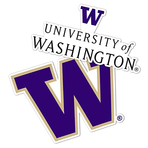 Desert Cactus University of Washington Sticker Huskies U of W Vinyl Decal Laptop Water Bottle Car Scrapbook (4 Inch Set VB)