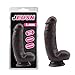 Uzhang 6.9 Inch Black Dillo Realistic Beginner Relaxing Wand Thick Didlo for Women Sti-mula-tor Men S-TiMu-Lation Adult Massage