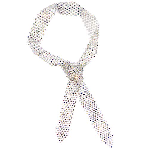 Glamorstar Rhinestone Neck Tie Glitter Sparkle Long Thin Women Scarf Neckerchief