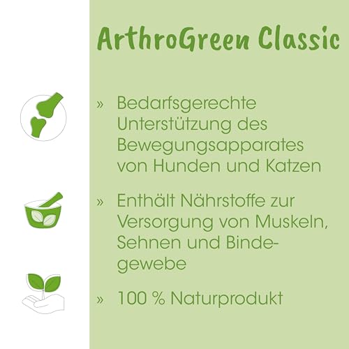 cdVet ArthroGreen Classic 70g - Nahrungsergänzung zur Unterstützung der Gelenke für Hund und für Katze durch Vitamine und Mineralien
