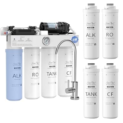 SimPure T2-600A Reverse Osmosis System, Comes with Extra 4 Replacement Cartridges Filters