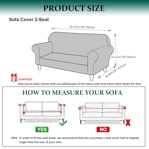 SYLC Samt Couch überzug L Form Sofabezug Ecksofa, Sofa Cover L Shape Stretch Mit Sitzkissen Rückenlehne, Universal Sofaüberwurf Waschbar (Dark Gray,Sofabezug 140-185cm)