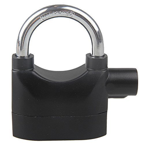 GION Electronic 110dB Alarm Padlock for Main Door/Bike/Bicycle/Office/Shop (Black) 1