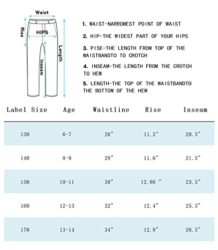 Camlakee Boys' Stretch Pull On Chino Pants Kids School Uniform Yonth Twill Pants Black 6-7 Years #TOP4