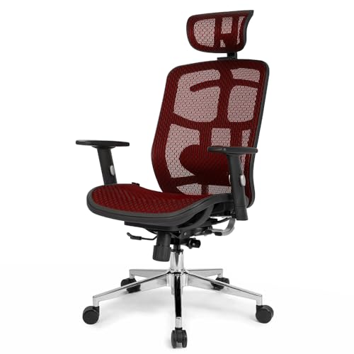 Cadeira Office DT3 Diana, ergonomica em Mesh Vidartex™, apoio de cabeça 3D, braços 2D e pad anatômic