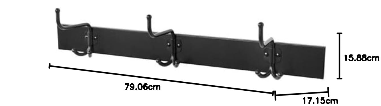 Ikea PINNIG Halter mit 3 Haken; in schwarz; Garderobenleiste; (79cm) Küche, Haushalt & Wohnen