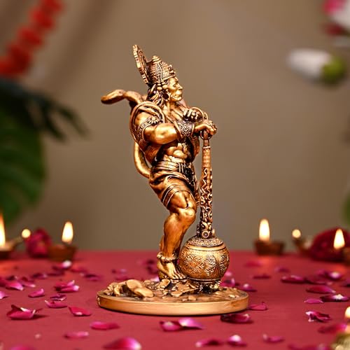Image of Artarium Bahubali Hanuman Idol for Home Decor (7.5 Inch), Bajrang Bali Hanuman Ji Murti, Sankat Mochan Balaji Decorative Showpiece for Pooja Room, Temple, Office & Gift
